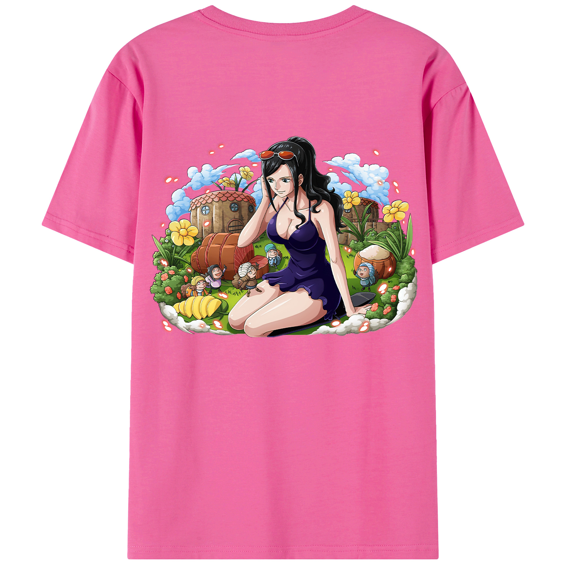 ワンピース ニコ・ロビン ONE PIECE Nico Robin レディース半袖Tシャツ(バックプリント)